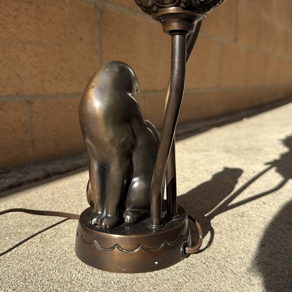 Vintage JB Hirsch bronze cat lamp - Picture 9 of 10